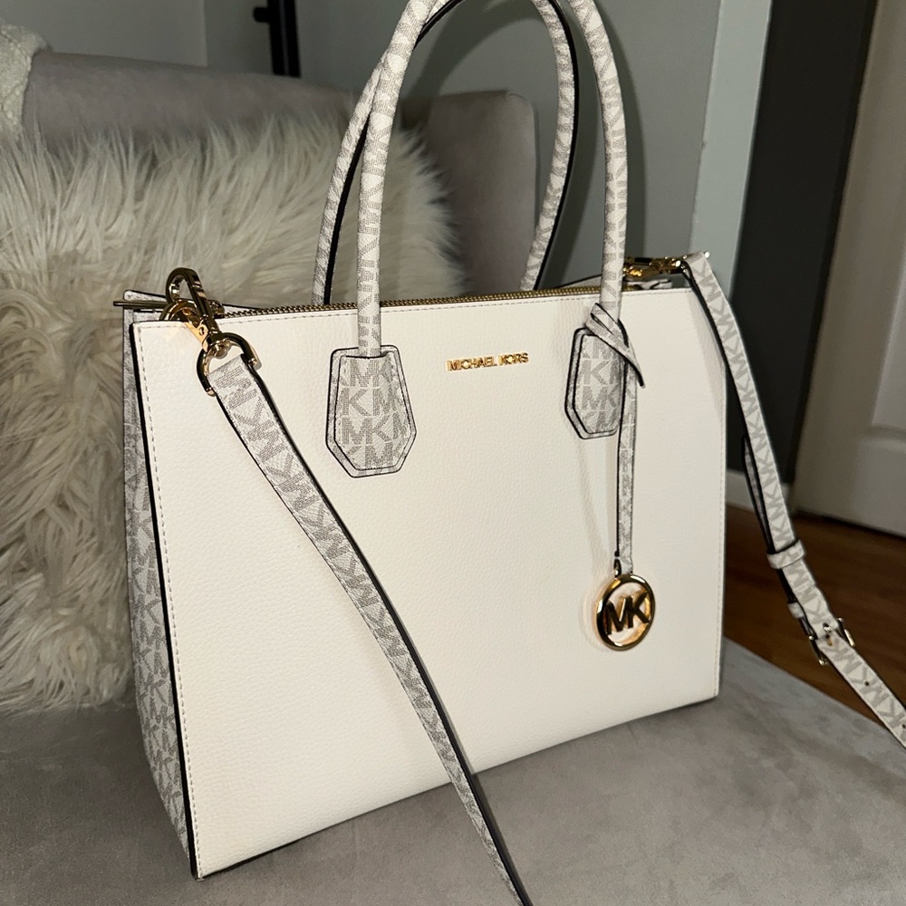 Michael Kors White and Gray Women's Bag